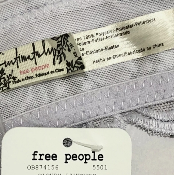 NWT-FREE PEOPLE Evelina Cloudy Lavender Lace Brale - Picture 9 of 10